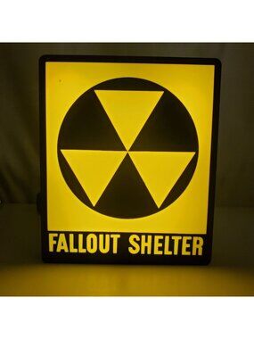 8"x9" Fallout Shelter LED Sign | USB Powered Wall Decor | Made in USA